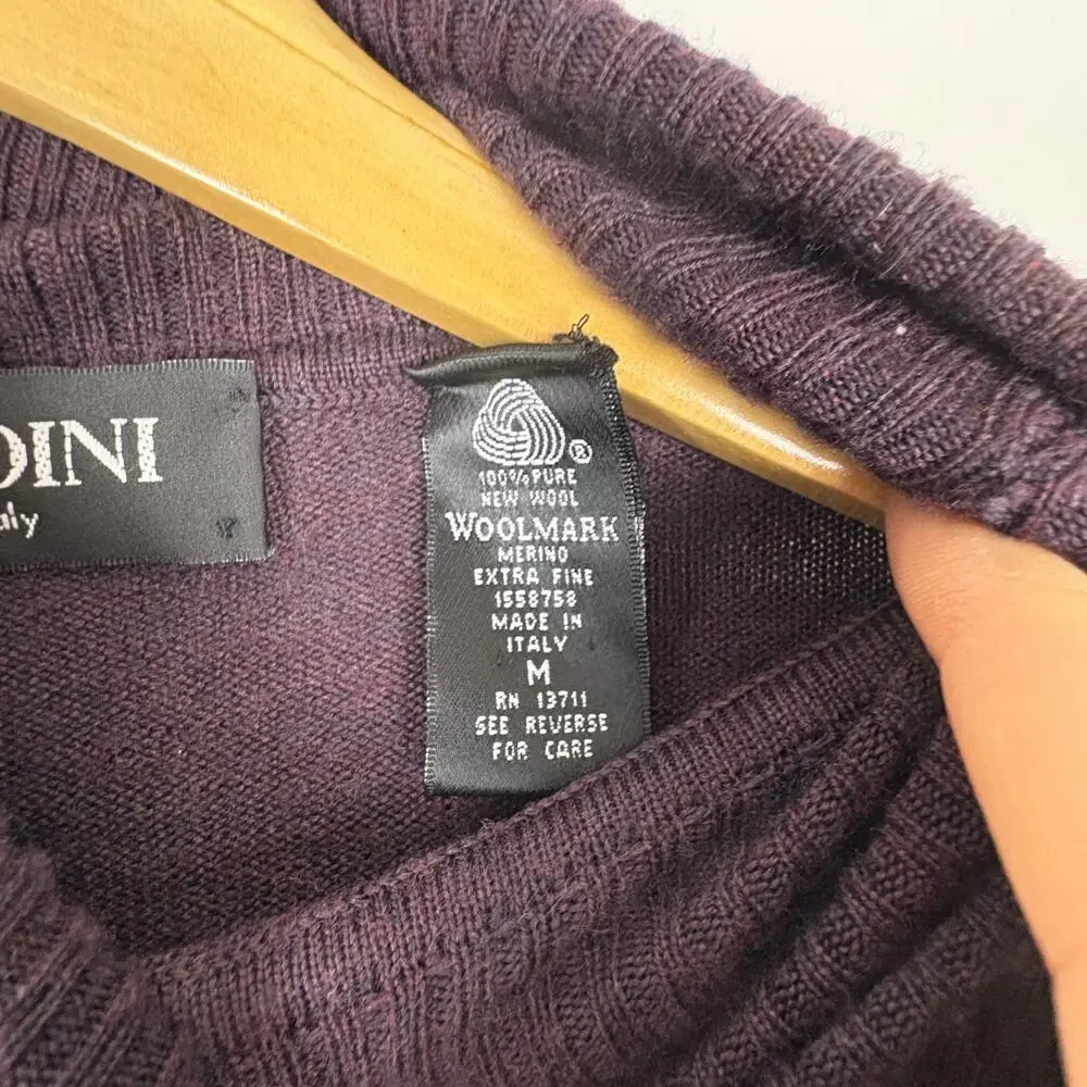 Brandini Turtleneck Wool Sweater Purple Cozy Winter Chic Women's Size Medium